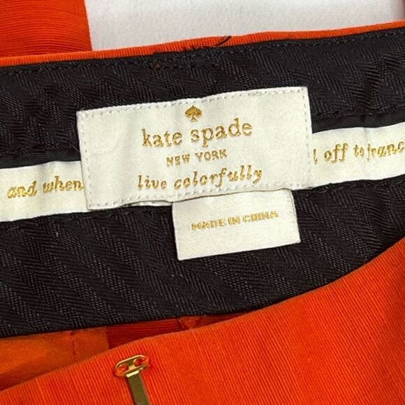 Kate Spade orange Davis skinny crop pants size approximately 4 - Picture 7 of 16